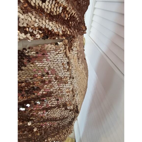 NWT Mable Mermaid Two Piece Rose Gold Sequin Gown Form Fit Prom Dress SMALL SM S - Picture 8 of 10